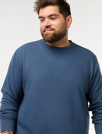 Jersey de punto canalé con cuello redondo