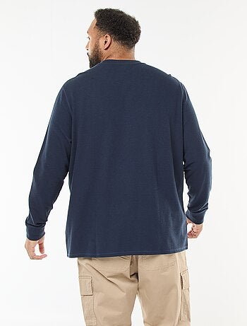 Jersey de punto canalé con cuello redondo