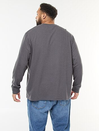 Jersey de punto canalé con cuello redondo