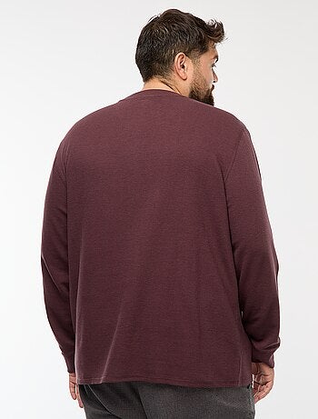 Jersey de punto canalé con cuello redondo