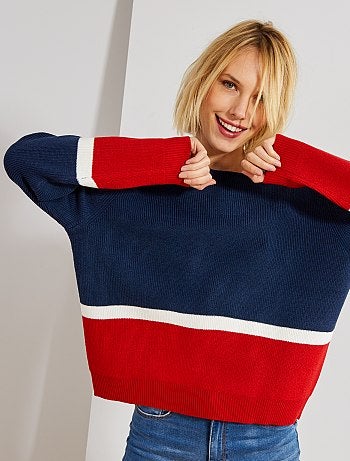 Jersey de punto colorblock - Kiabi