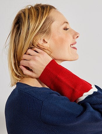Jersey de punto colorblock - Kiabi