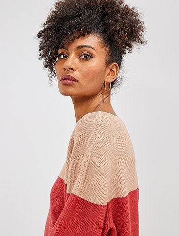 Jersey de punto colorblock - Kiabi