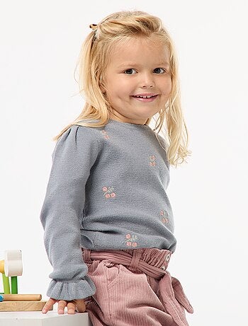 Jersey de punto compacto con bordados