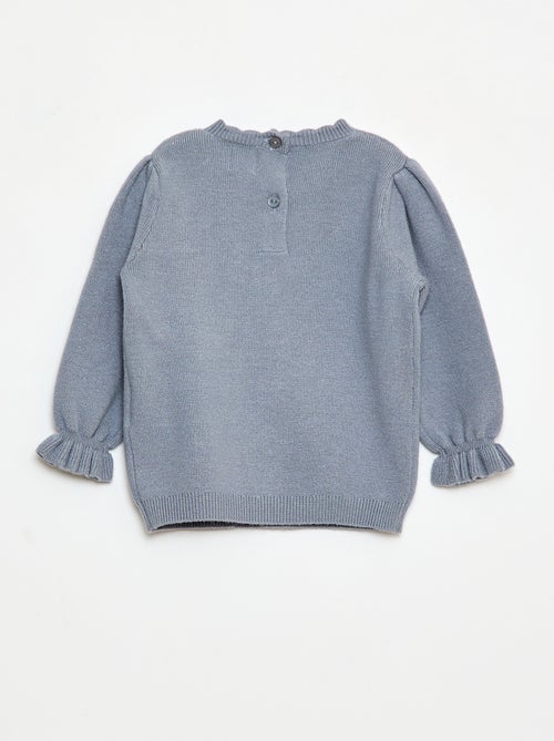 Jersey de punto compacto con bordados - Kiabi