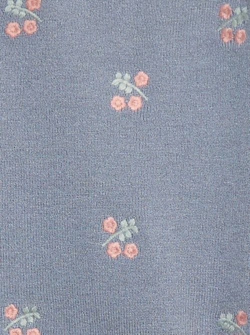 Jersey de punto compacto con bordados - Kiabi