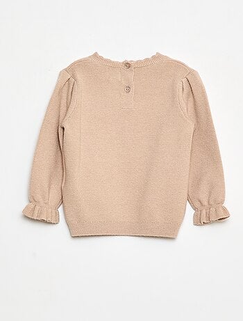 Jersey de punto compacto con bordados