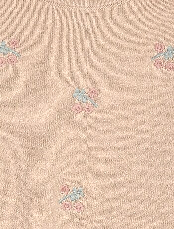 Jersey de punto compacto con bordados
