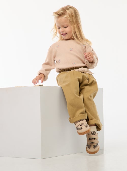 Jersey de punto compacto con bordados - Kiabi