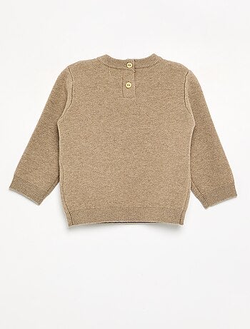Jersey de punto compacto con bordados de animales