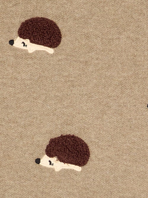 Jersey de punto compacto con bordados de animales - Kiabi