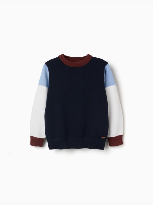 Jersey de punto con bloque de colores - Kiabi
