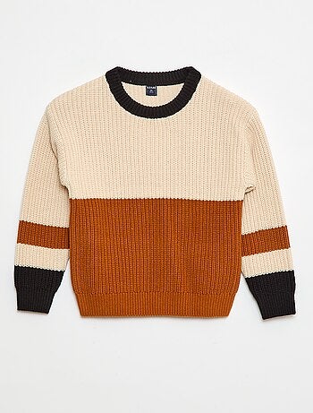 Jersey de punto con bloques de color