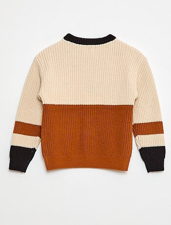 Jersey de punto con bloques de color