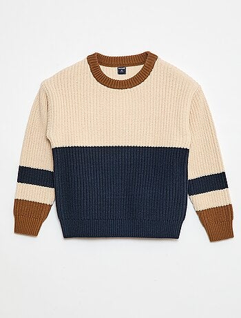 Jersey de punto con bloques de color