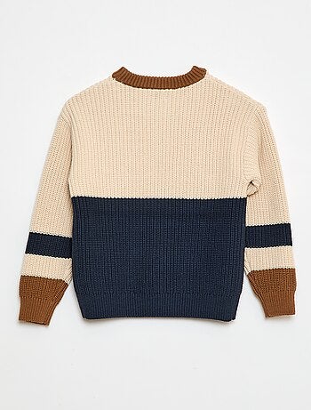 Jersey de punto con bloques de color