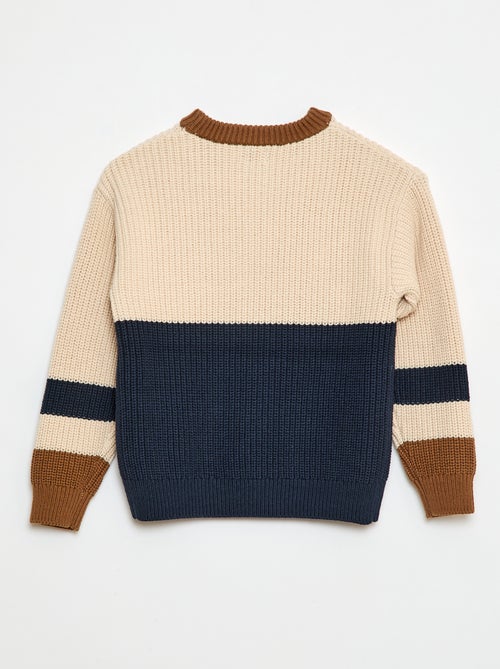 Jersey de punto con bloques de color - Kiabi