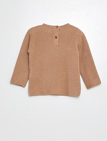 Jersey de punto con bordado de flores