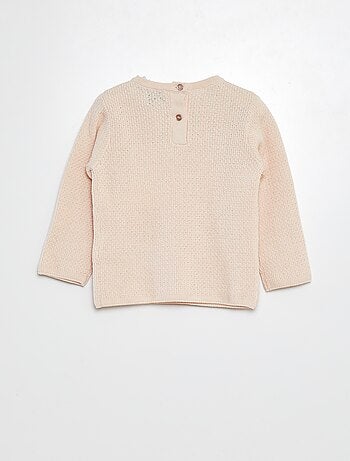 Jersey de punto con bordado de flores
