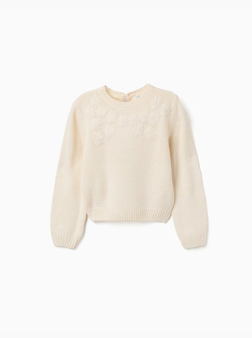 Jersey de punto con bordado floral - Kiabi Jersey de punto con bordado floral - Kiabi