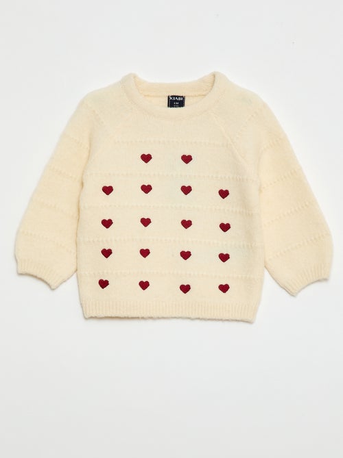Jersey de punto con bordados - Kiabi