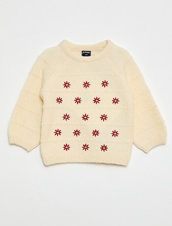 Jersey de punto con bordados