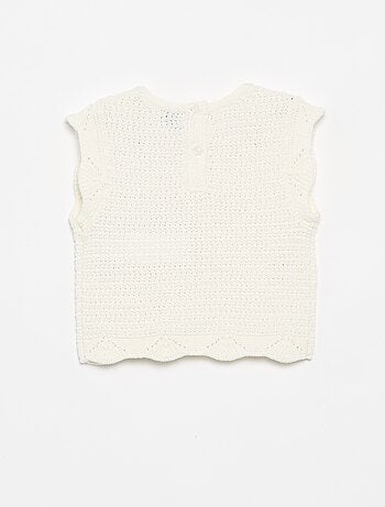 Jersey de punto con bordados de 'corazones'