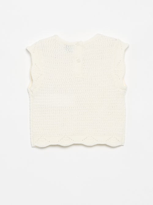 Jersey de punto con bordados de 'corazones' - Kiabi