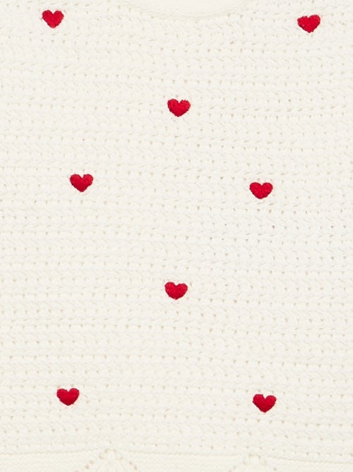 Jersey de punto con bordados de 'corazones' - Kiabi Jersey de punto con bordados de 'corazones' - Kiabi