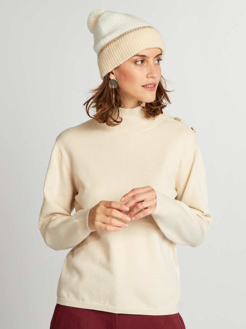 Jersey de punto con botones de fantasía - Kiabi