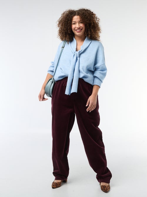 Jersey de punto con bufanda integrada - Kiabi