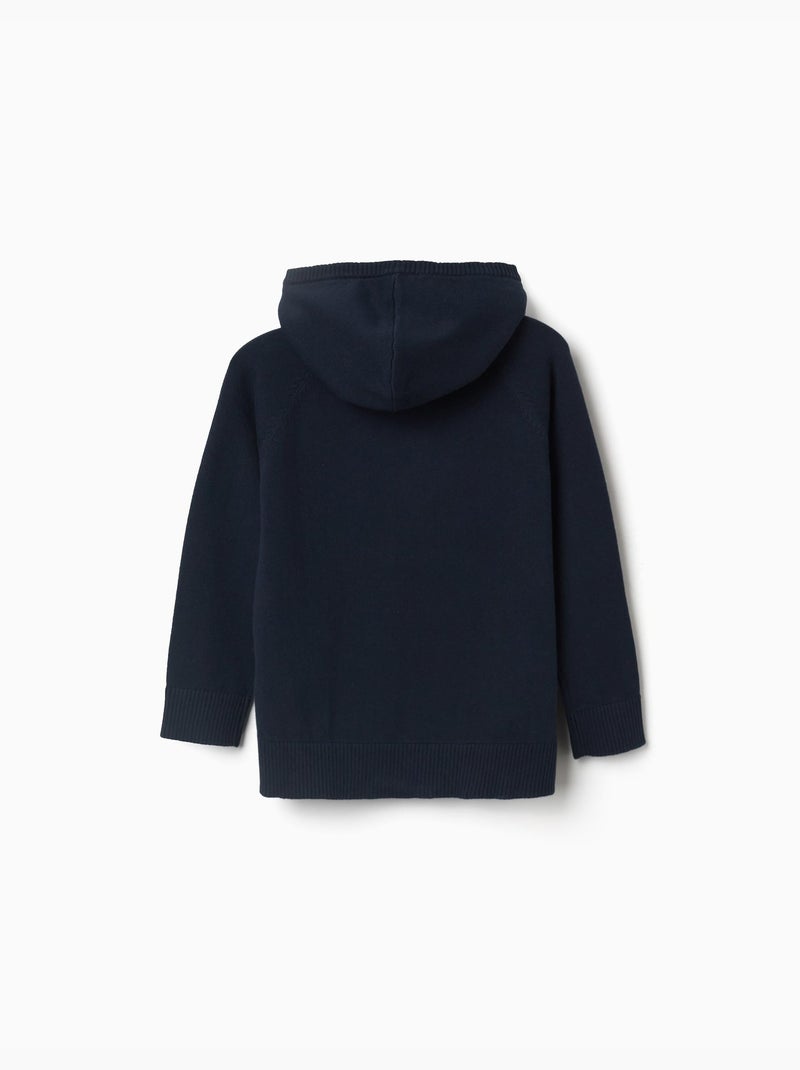 Jersey de punto con capucha B&S Azul Azul - Kiabi