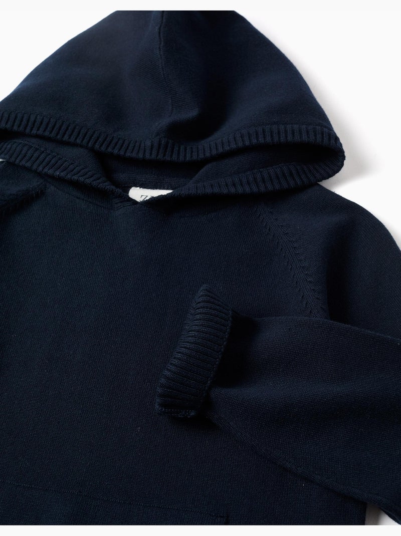 Jersey de punto con capucha B&S Azul Azul - Kiabi