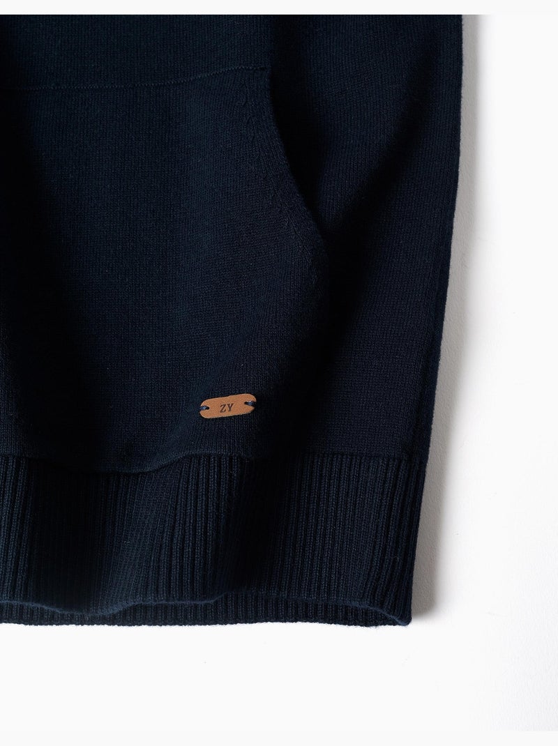 Jersey de punto con capucha B&S Azul Azul - Kiabi
