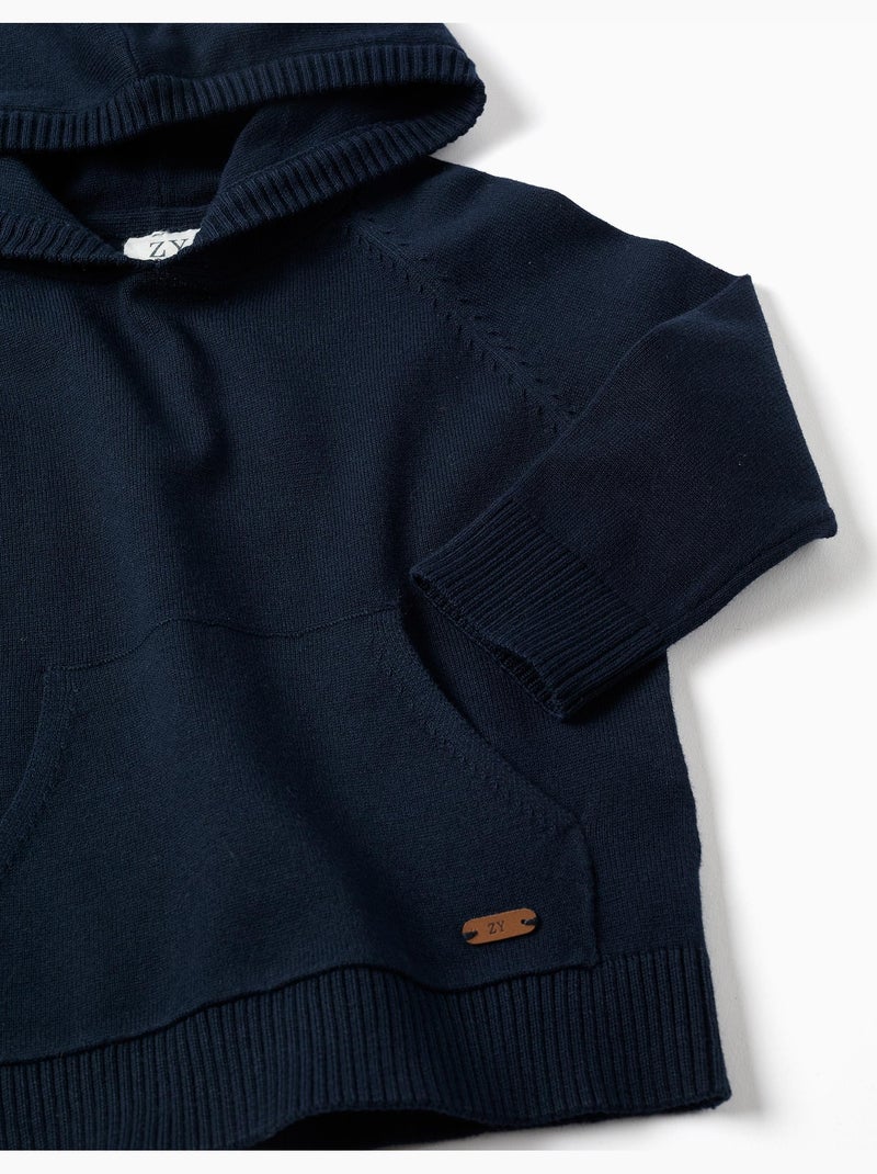Jersey de punto con capucha B&S Azul Azul - Kiabi