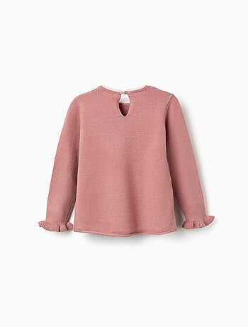 Jersey de punto con corazón jacquard