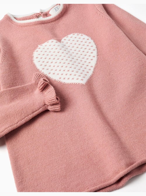 Jersey de punto con corazón jacquard - Kiabi