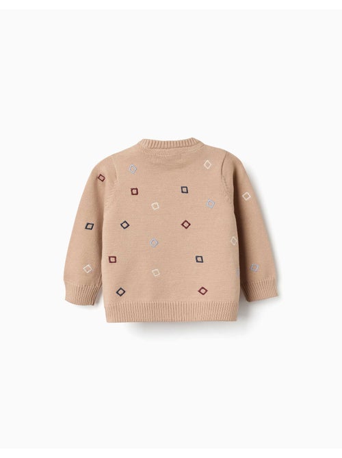 Jersey de punto con cuadrados bordados - Kiabi