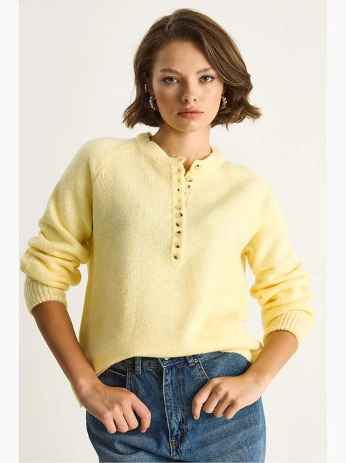 Jersey de punto con cuello abotonado lucci - Kiabi