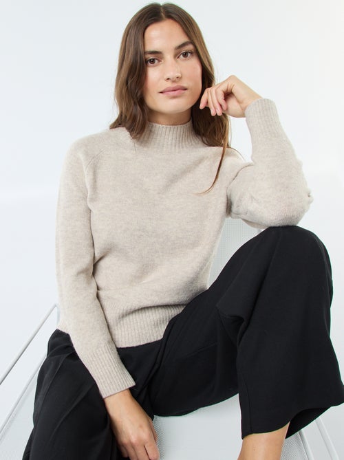 Jersey de punto con cuello alto - Kiabi