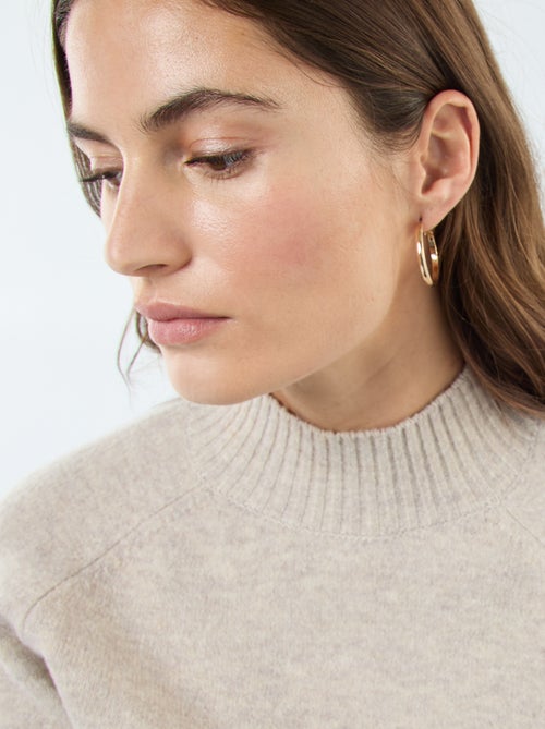 Jersey de punto con cuello alto - Kiabi