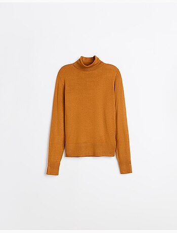 Jersey de punto con cuello alto, mo fashion