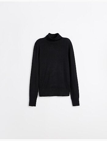 Jersey de punto con cuello alto, mo fashion