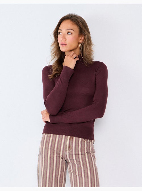 Jersey de punto con cuello alto, mo fashion - Kiabi Jersey de punto con cuello alto, mo fashion - Kiabi