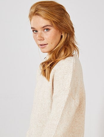 Jersey de punto con cuello barco - Kiabi