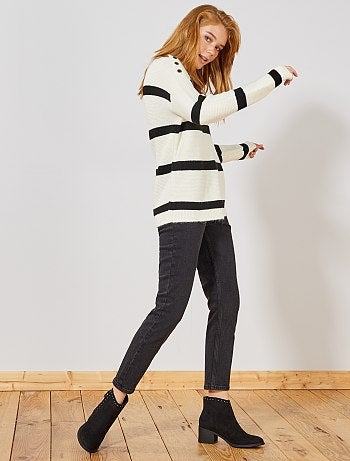 Jersey de punto con cuello barco - Kiabi