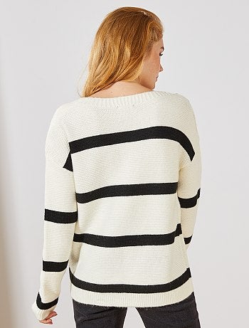 Jersey de punto con cuello barco - Kiabi