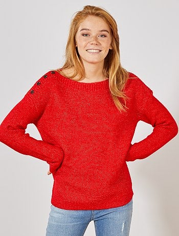 Jersey de punto con cuello barco - Kiabi