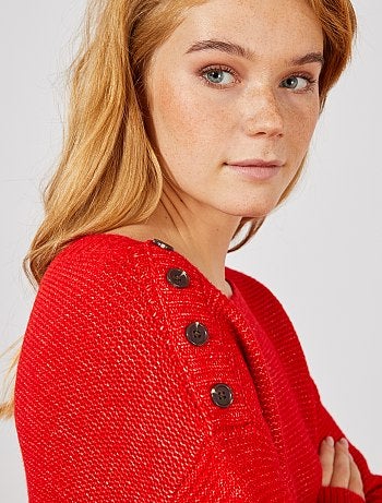 Jersey de punto con cuello barco - Kiabi