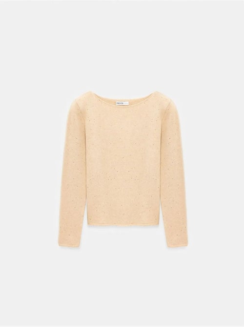 Jersey de punto con cuello barco y lentejuelas - Kiabi Jersey de punto con cuello barco y lentejuelas - Kiabi